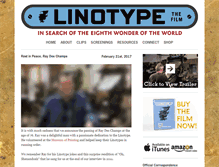 Tablet Screenshot of linotypefilm.com